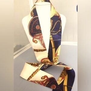TWILLY SKINNY SILK SCARF l Silk BAG WRAP l Silk Tie Scarf